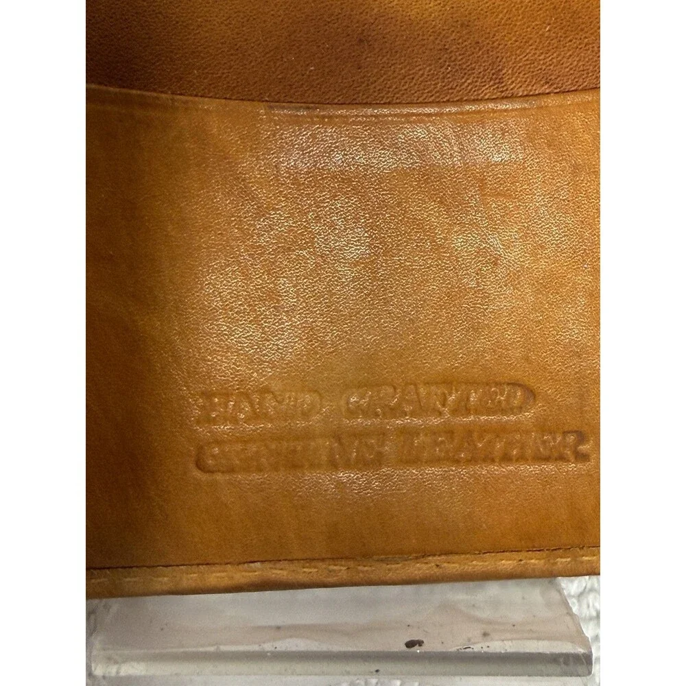 Tan Leather Bifold Wallet/ID Holder Money/Coin